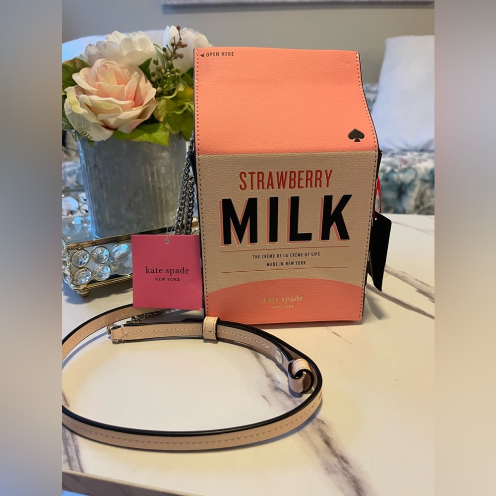 Limited Edition! Kate Spade Strawberry Milk Carton! Novelty Piece!